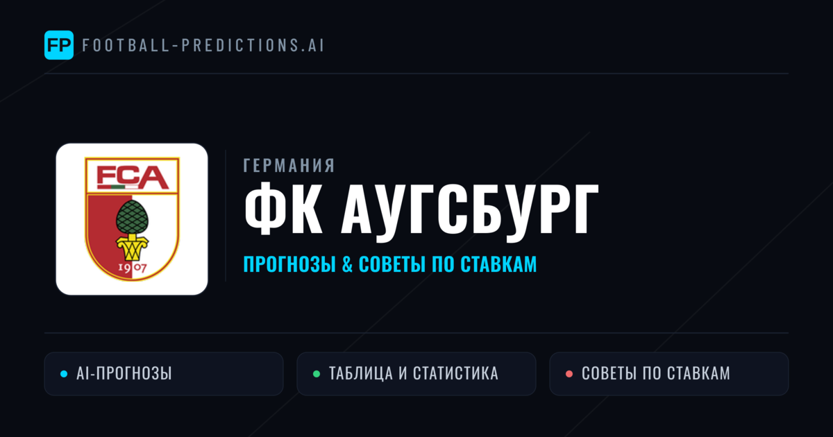 ФК Аугсбург прогнозы и статистика