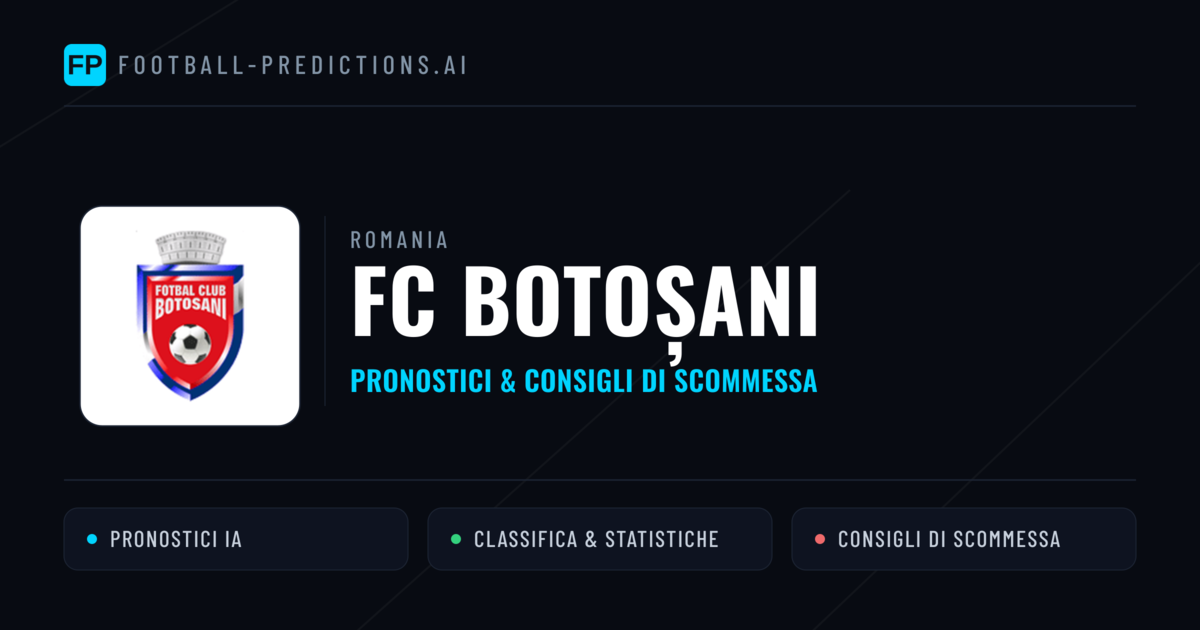 Pronostici e Statistiche FC Botoșani