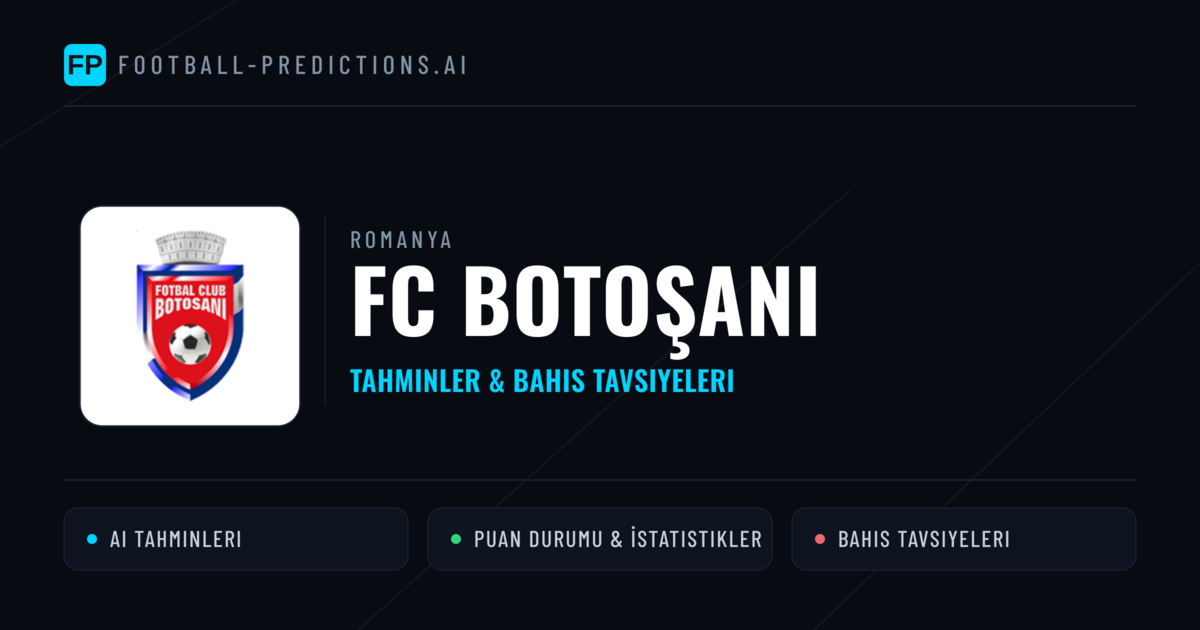 FC Botoşani Tahminleri & İstatistikler