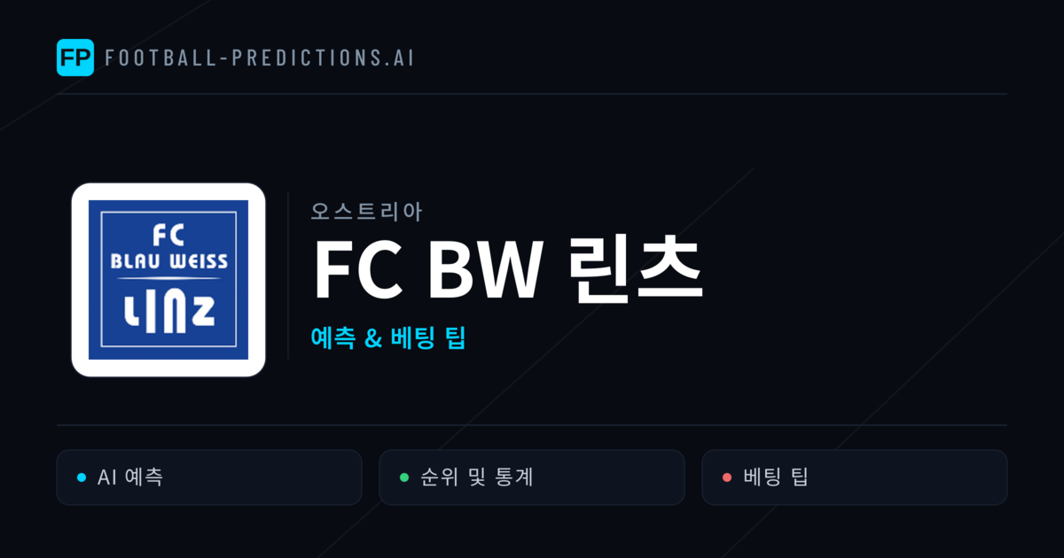 FC BW 린츠 축구 예측 & 통계
