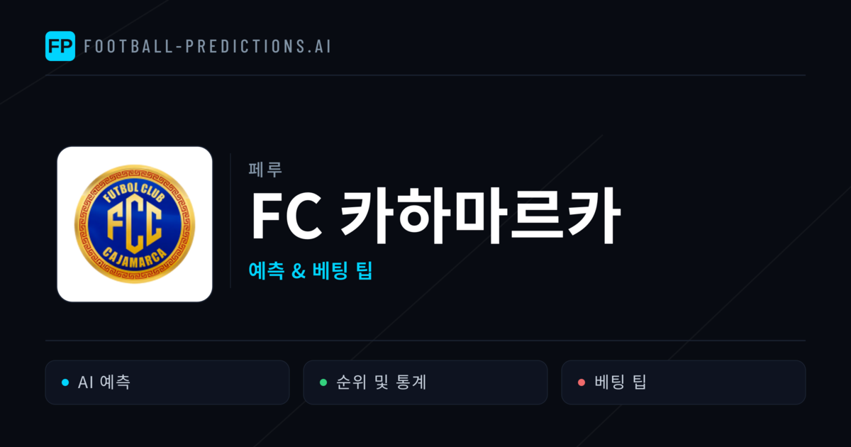 FC 카하마르카 축구 예측 & 통계