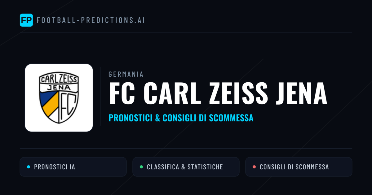 Pronostici e Statistiche FC Carl Zeiss Jena