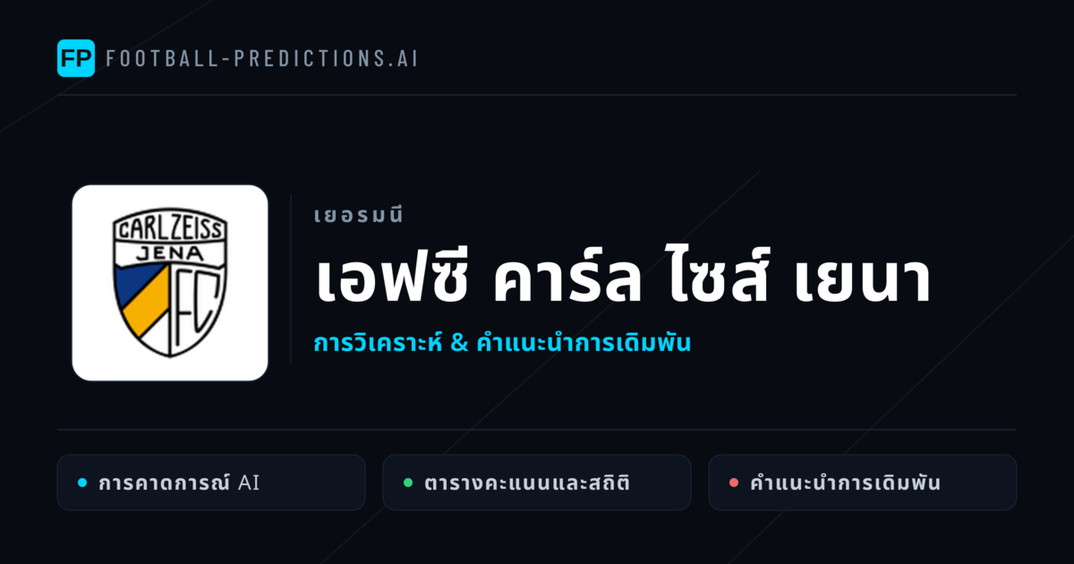 เอฟซี คาร์ล ไซส์ เยนา การวิเคราะห์และสถิติ