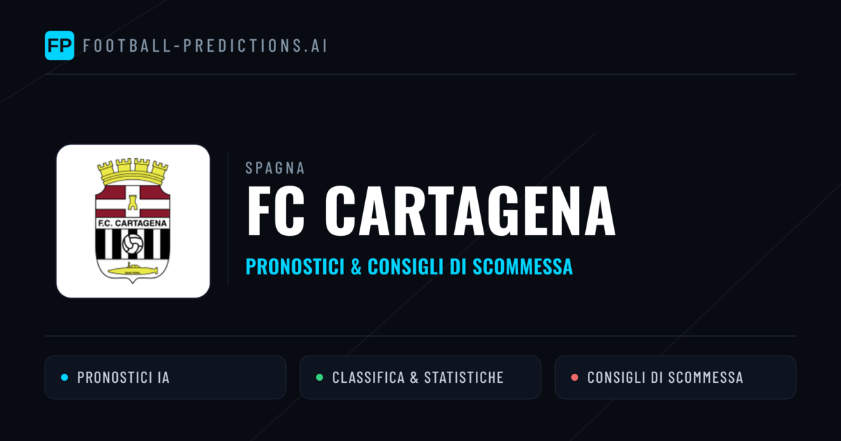 Pronostici e Statistiche FC Cartagena
