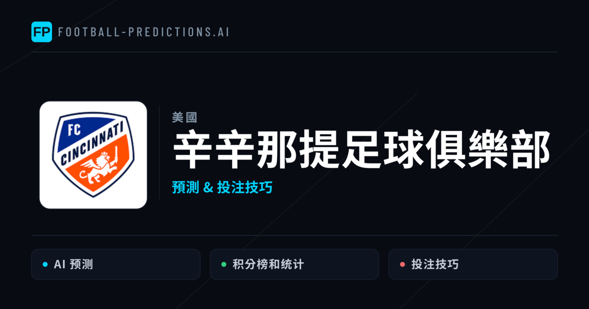 辛辛那提足球俱樂部 運彩分析｜足球預測與數據