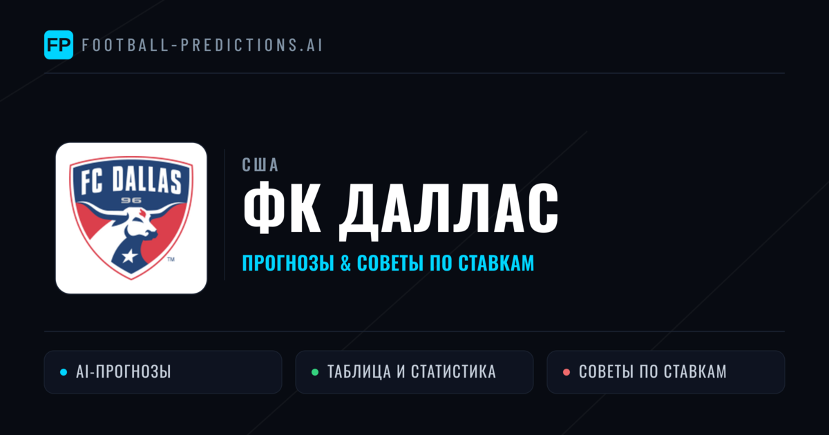 ФК Даллас прогнозы и статистика