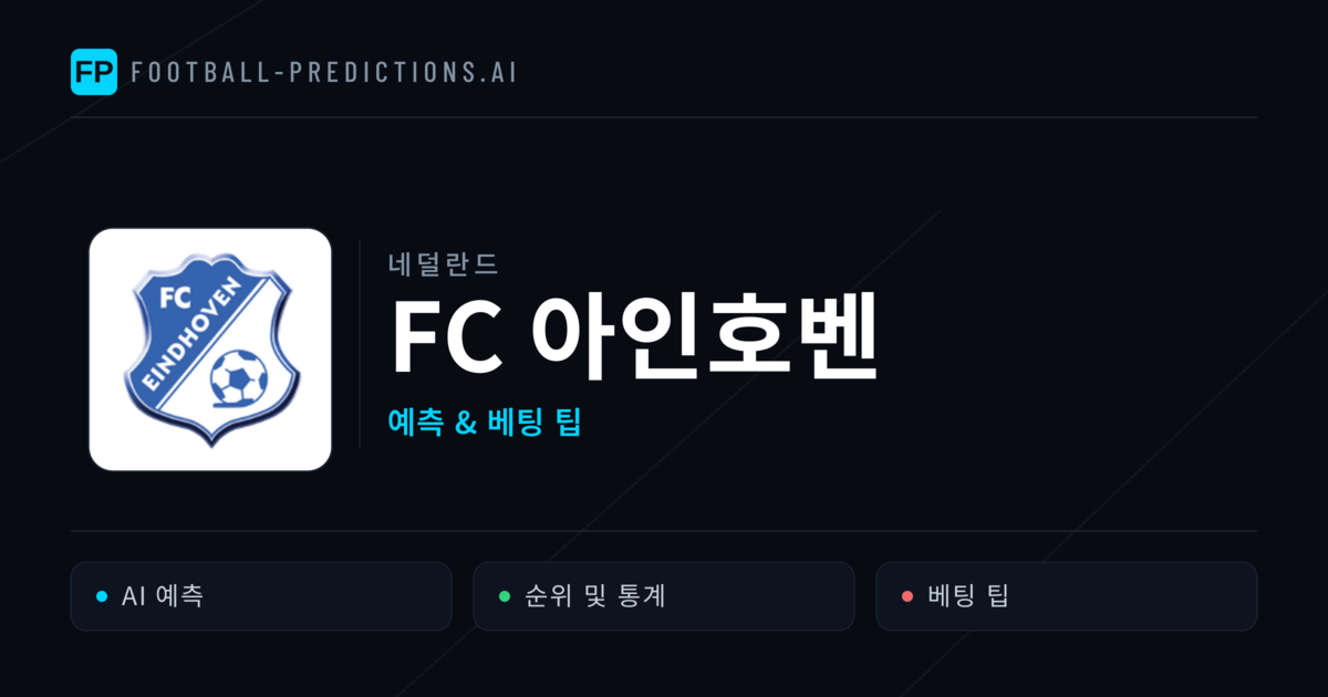 FC 아인호벤 축구 예측 & 통계