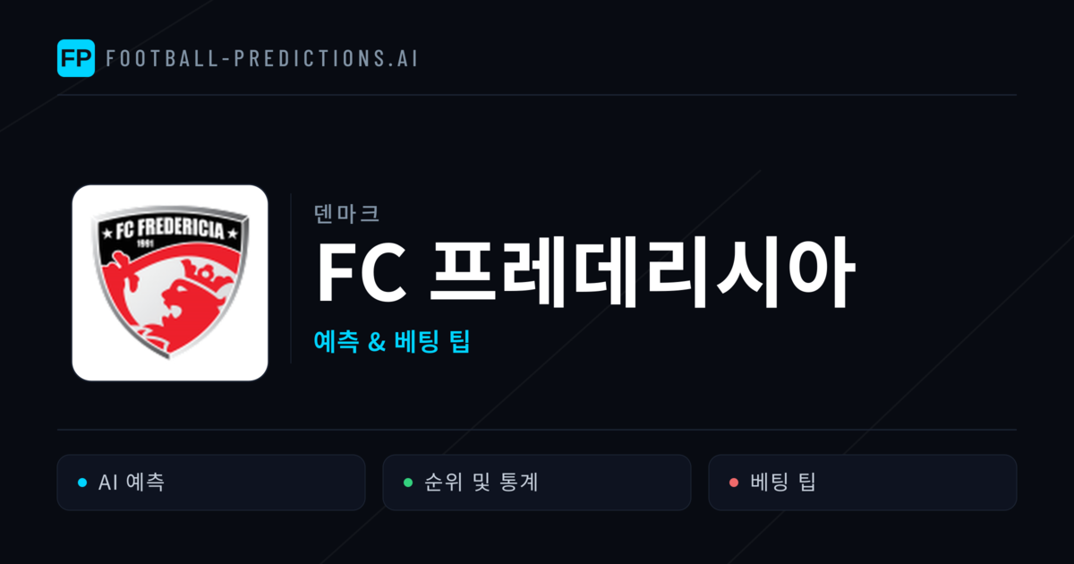 FC 프레데리시아 축구 예측 & 통계