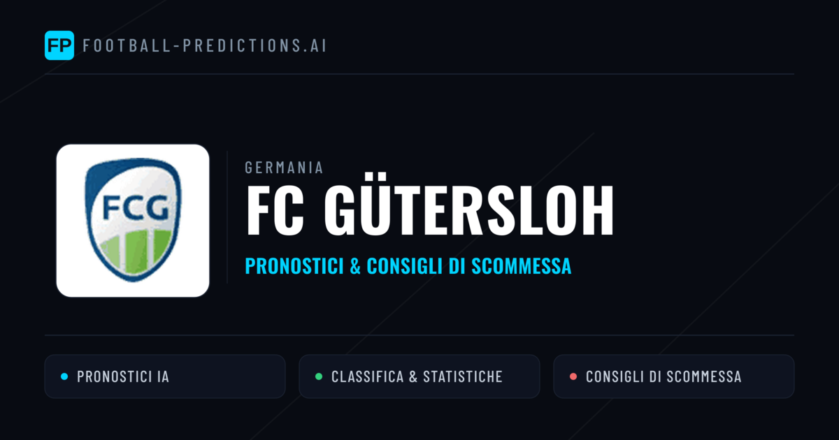 Pronostici e Statistiche FC Gütersloh