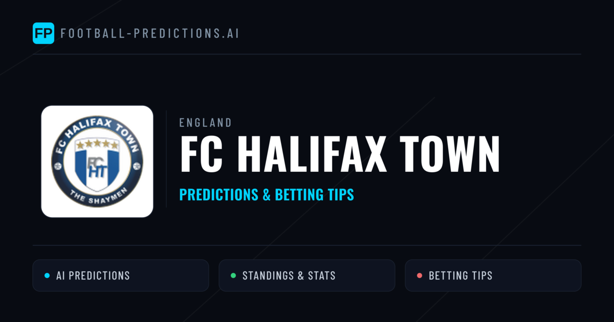 FC Halifax Town Predictions & Stats