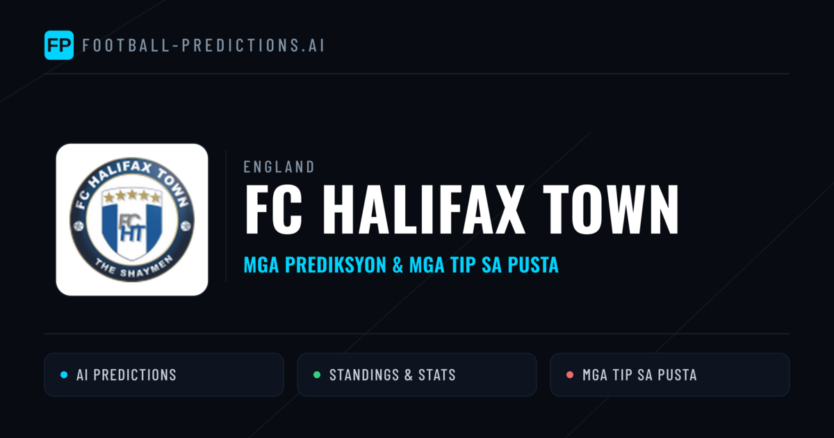 FC Halifax Town Predictions & Stats