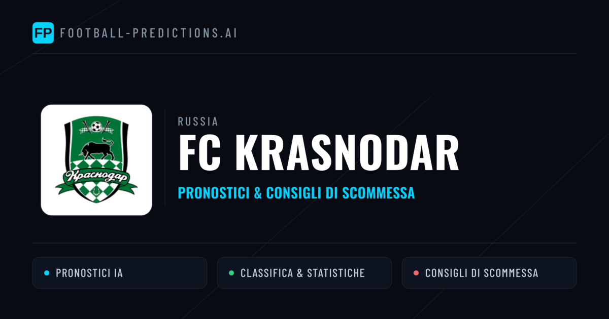Pronostici e Statistiche FC Krasnodar