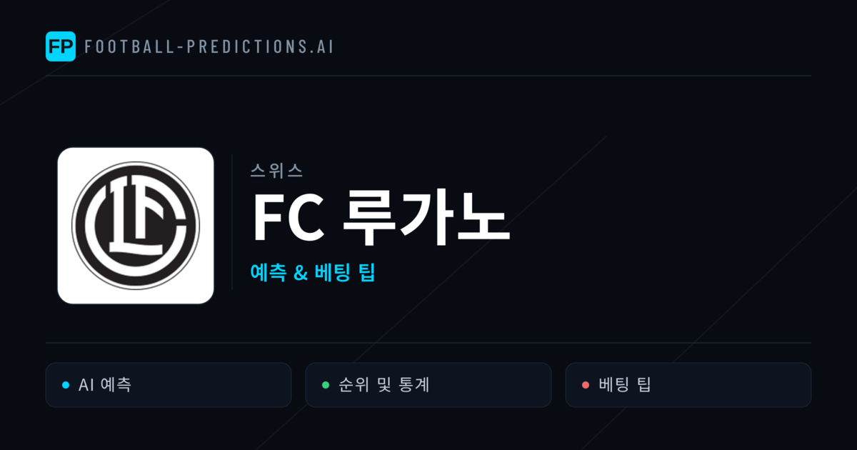 FC 루가노 축구 예측 & 통계
