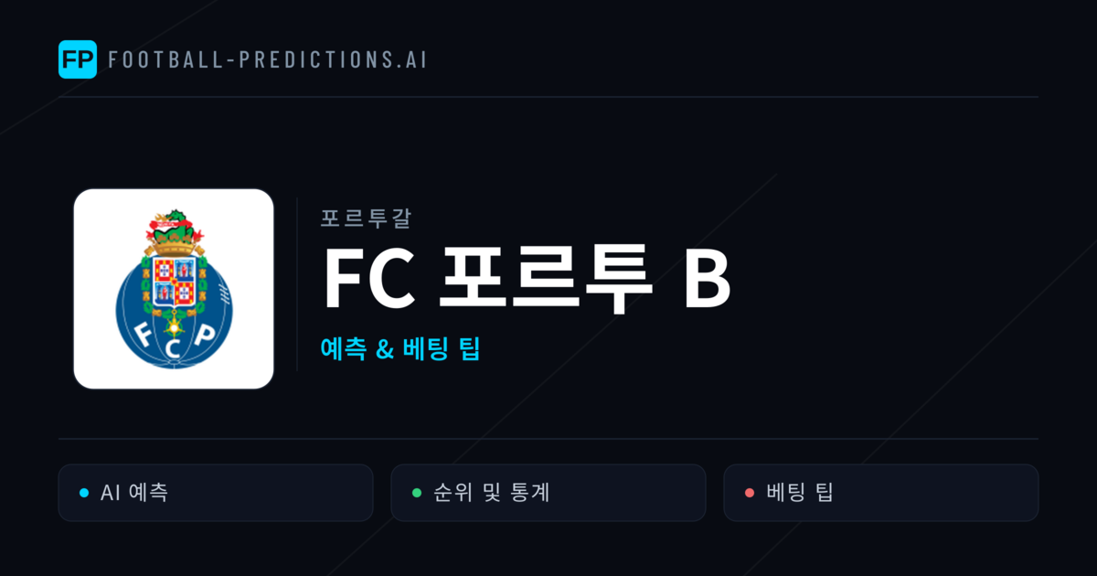 FC 포르투 B 축구 예측 & 통계