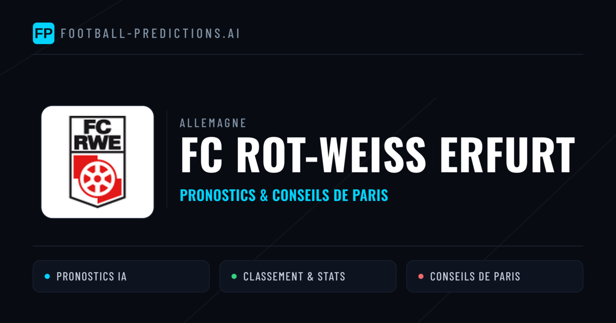 FC Rot-Weiß Erfurt Pronostics & Statistiques