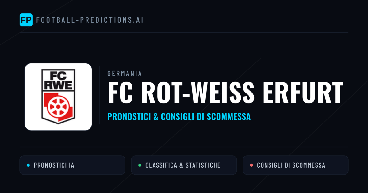 Pronostici e Statistiche FC Rot-Weiß Erfurt