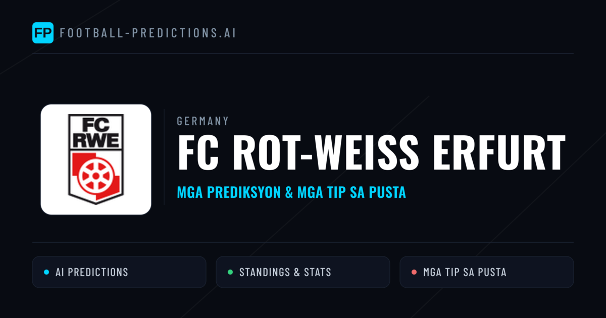 FC Rot-Weiß Erfurt Predictions & Stats