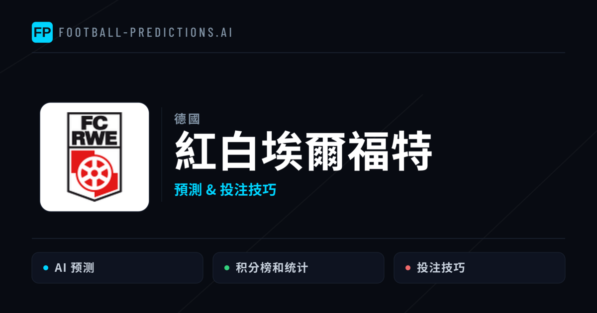 紅白埃爾福特 運彩分析｜足球預測與數據