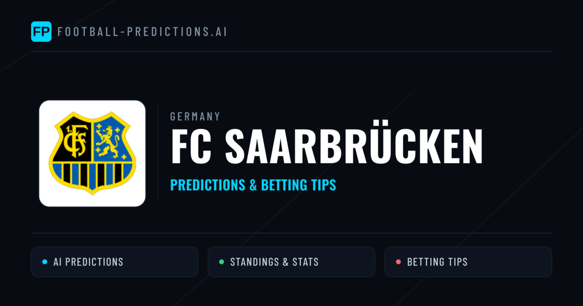 FC Saarbrücken Predictions & Stats