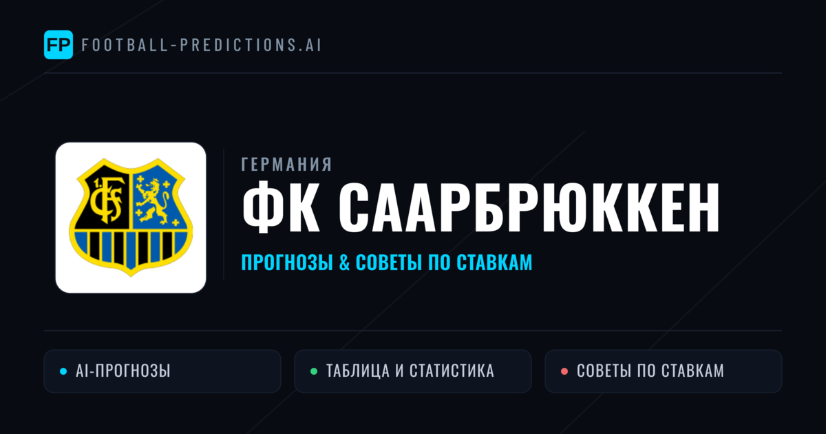 ФК Саарбрюккен прогнозы и статистика