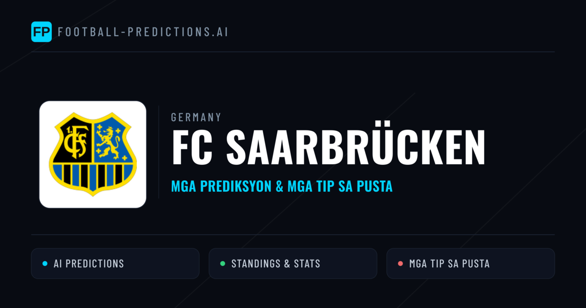 FC Saarbrücken Predictions & Stats