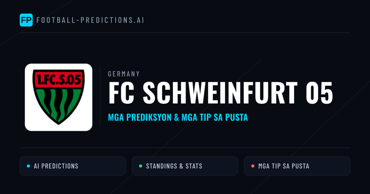 FC Schweinfurt 05 Predictions & Stats