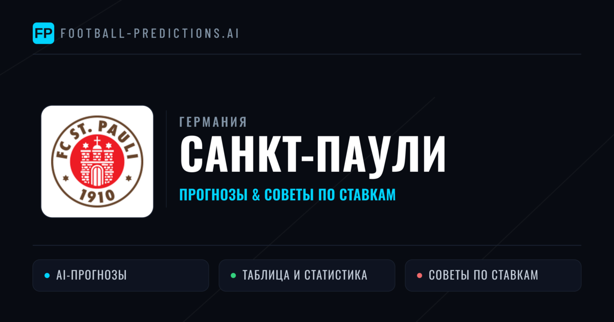 Санкт-Паули прогнозы и статистика
