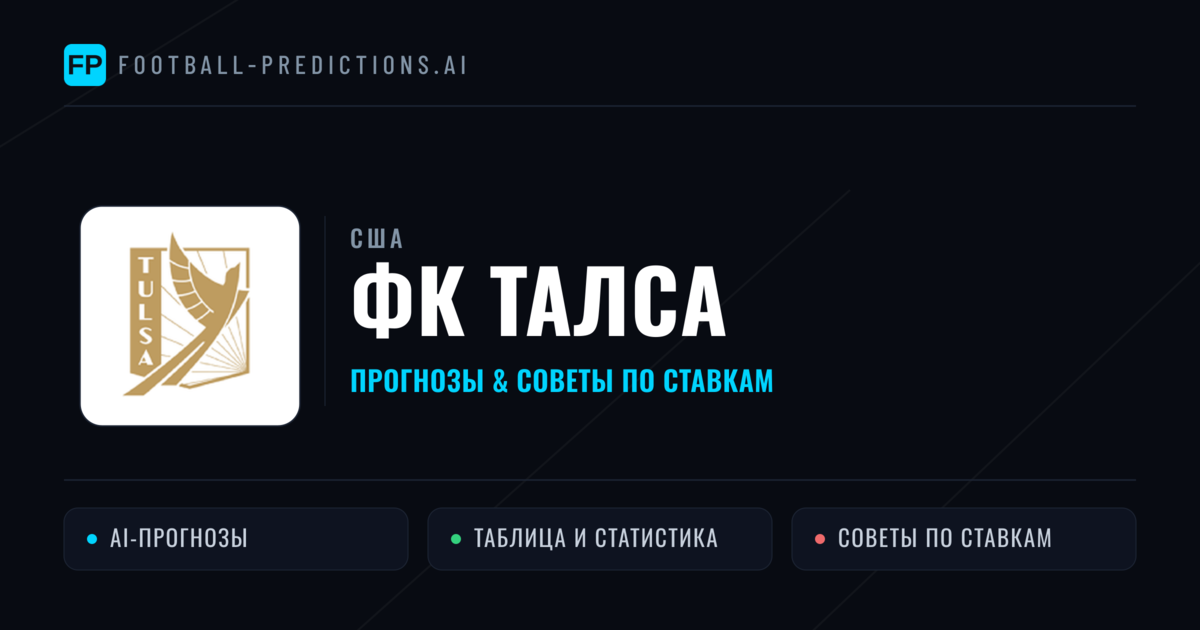 ФК Талса прогнозы и статистика