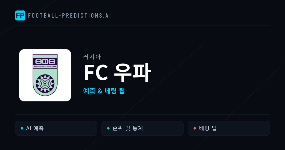 FC 우파 축구 예측 & 통계