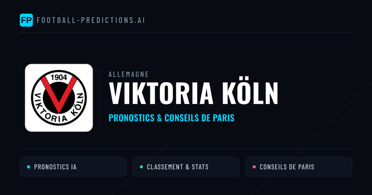 Viktoria Köln Pronostics & Statistiques