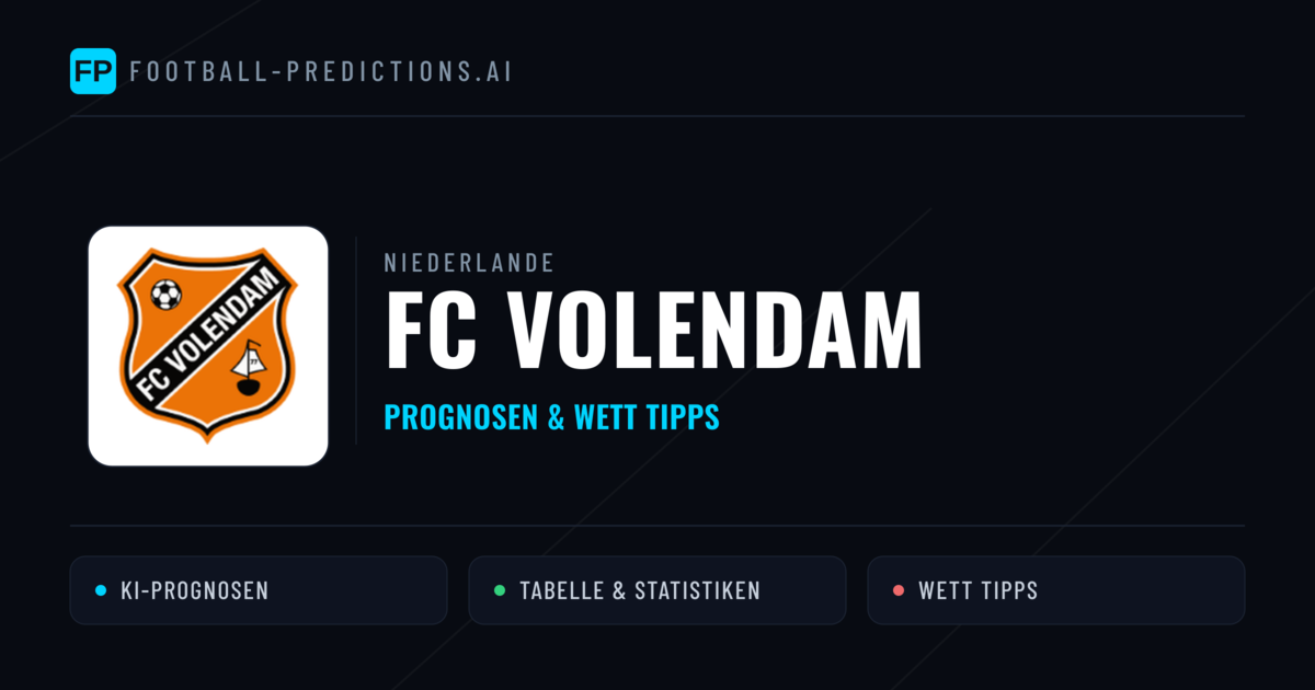 FC Volendam Prognosen & Statistiken