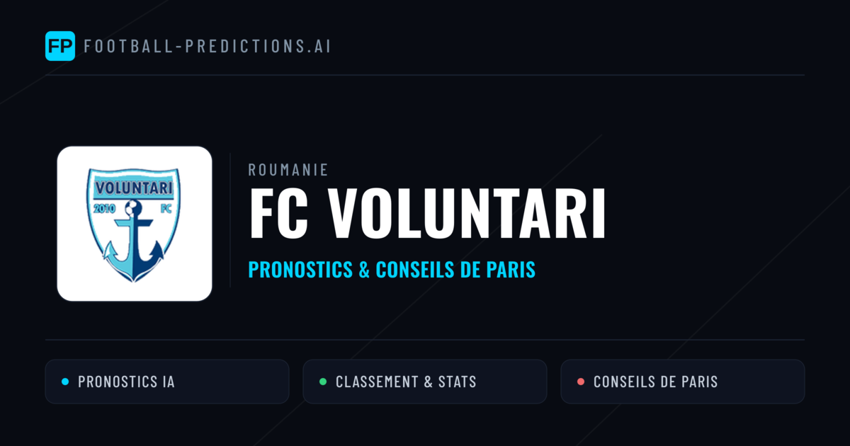 FC Voluntari Pronostics & Statistiques