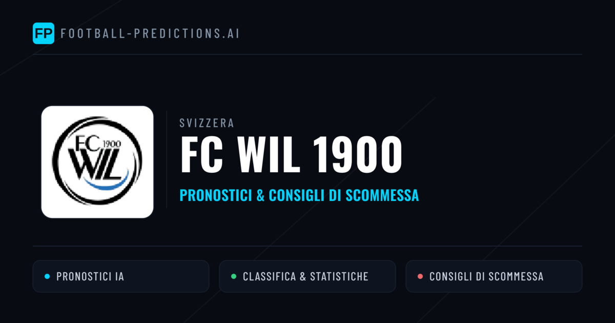 Pronostici e Statistiche FC WIL 1900