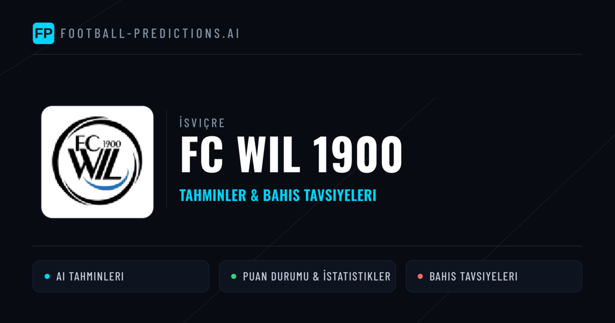FC WIL 1900 Tahminleri & İstatistikler