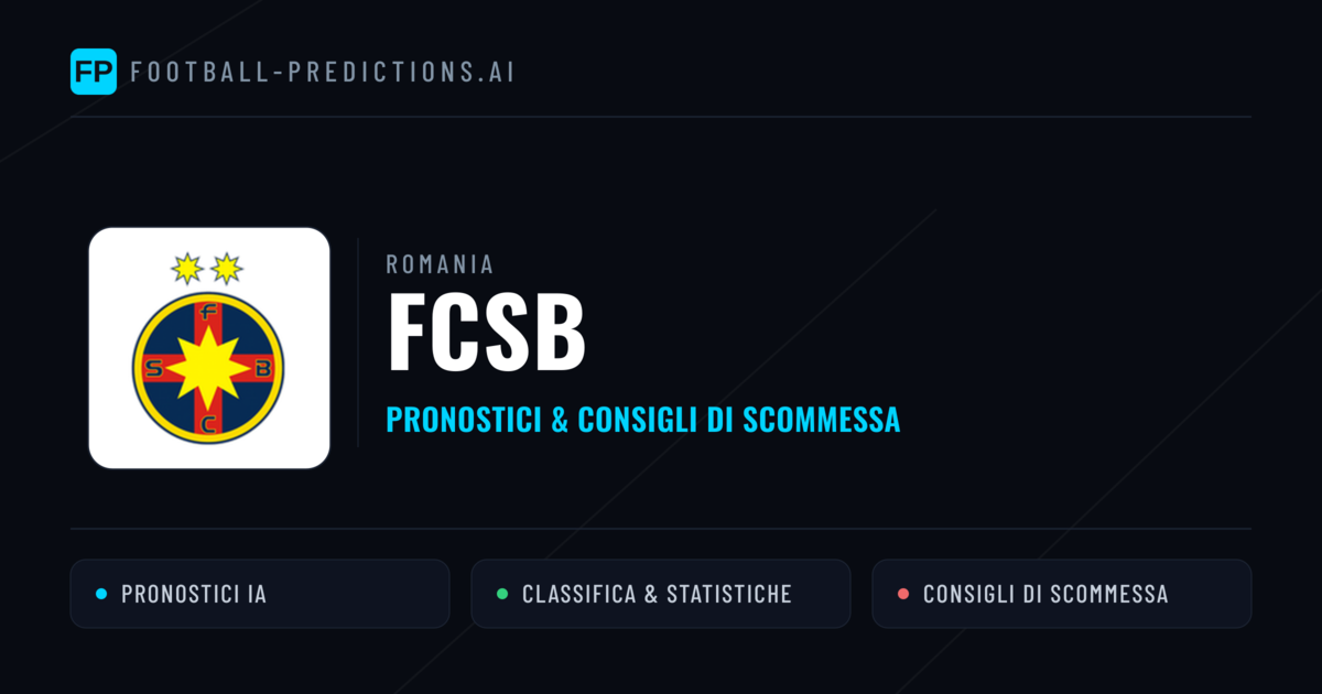 Pronostici e Statistiche FCSB