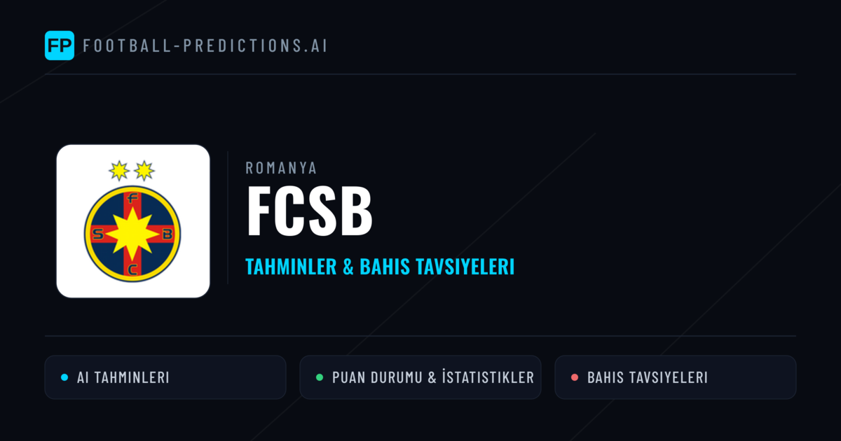 FCSB Tahminleri & İstatistikler