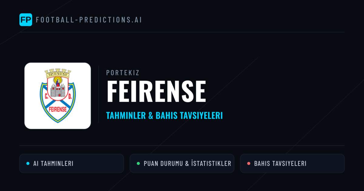 Feirense Tahminleri & İstatistikler