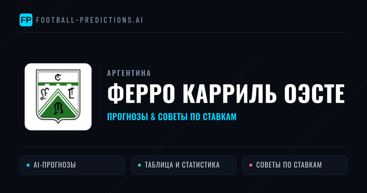 Ферро Карриль Оэсте прогнозы и статистика