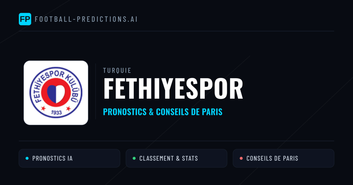 Fethiyespor Pronostics & Statistiques
