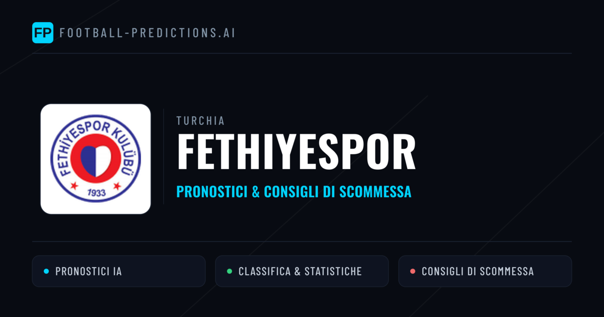 Pronostici e Statistiche Fethiyespor