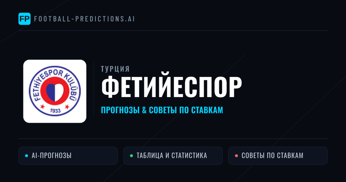 Фетийеспор прогнозы и статистика