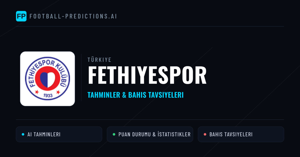 Fethiyespor Tahminleri & İstatistikler