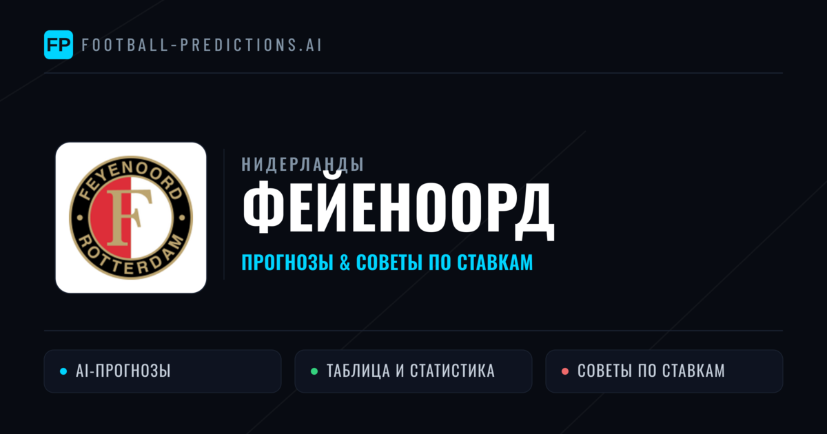 Фейеноорд прогнозы и статистика