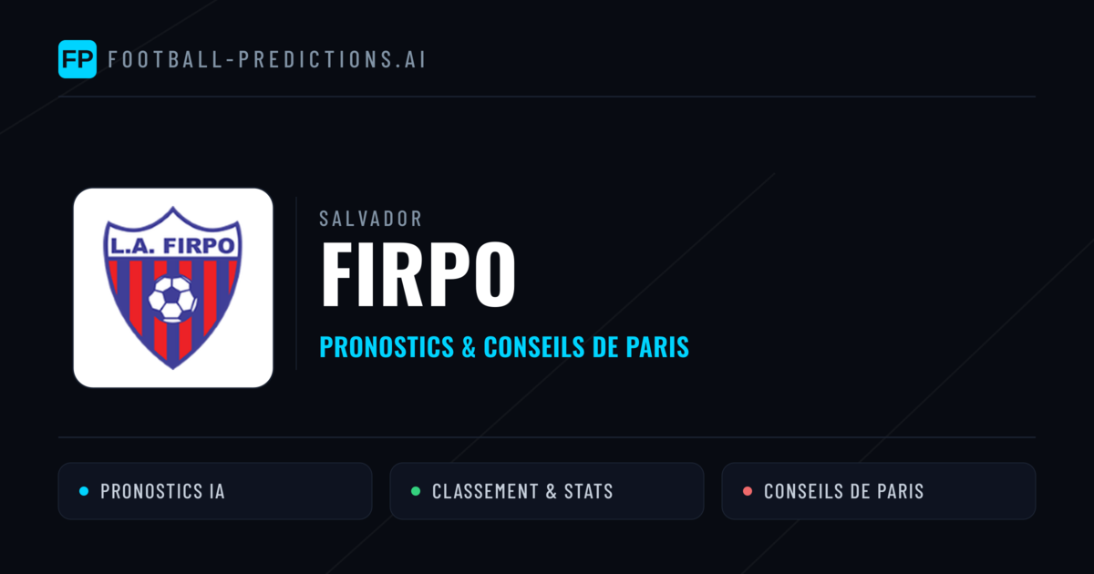 Firpo Pronostics & Statistiques