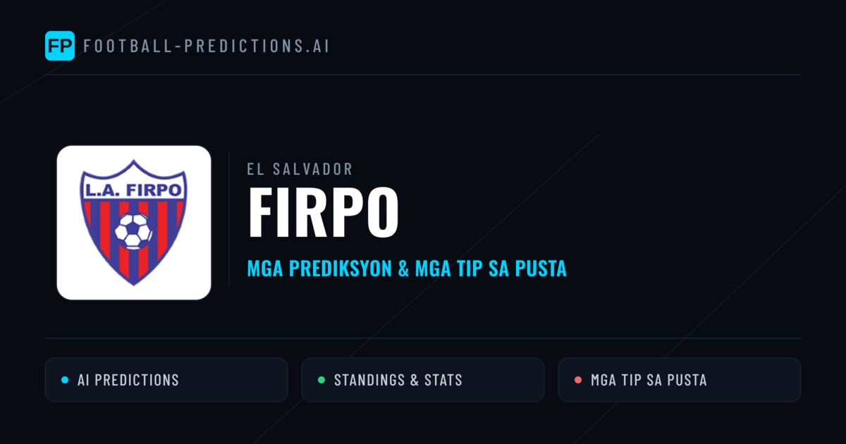 Firpo Predictions & Stats