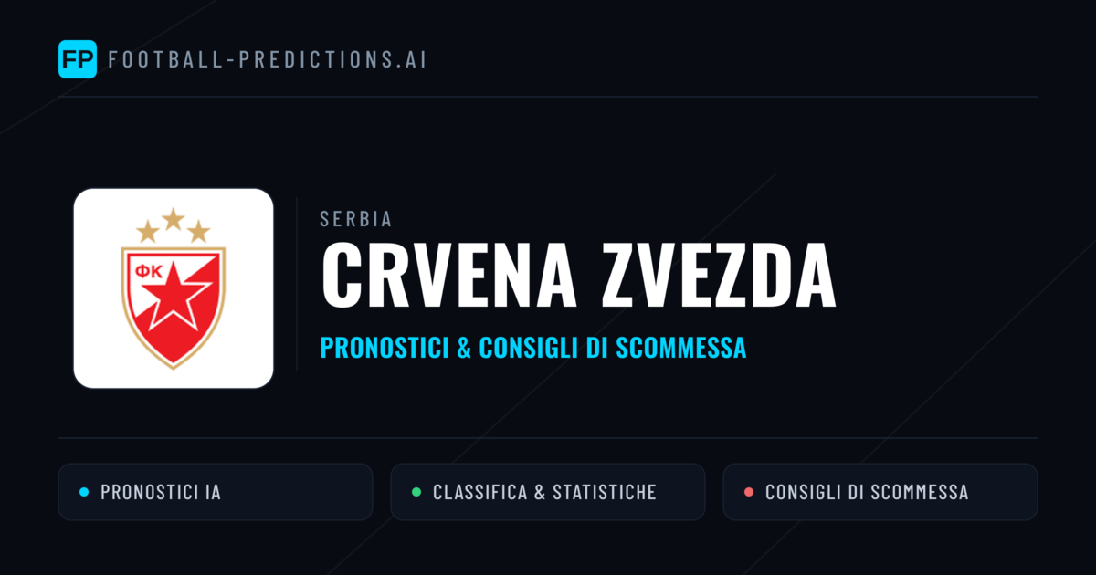 Pronostici e Statistiche Crvena Zvezda