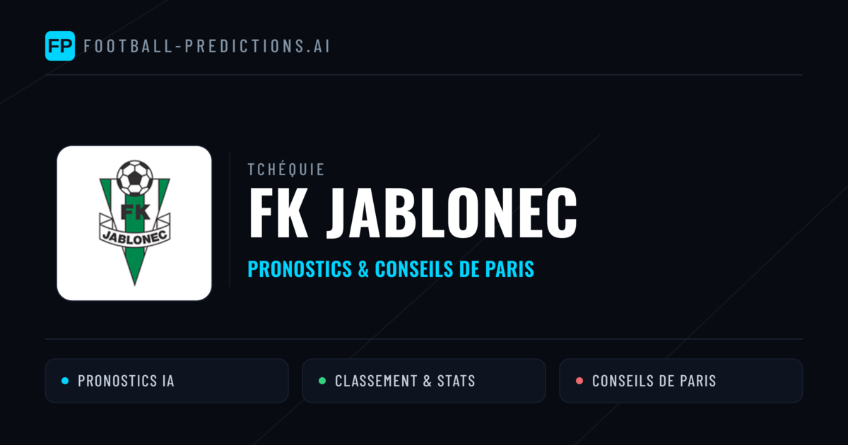 FK Jablonec Pronostics & Statistiques