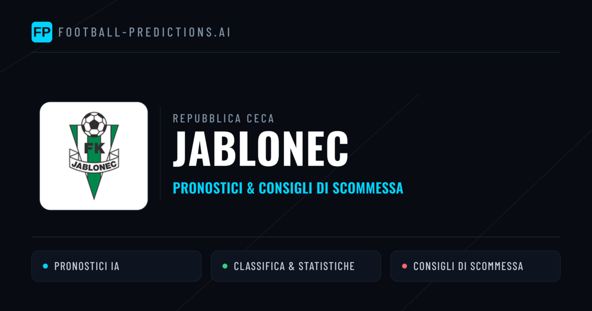 Pronostici e Statistiche Jablonec