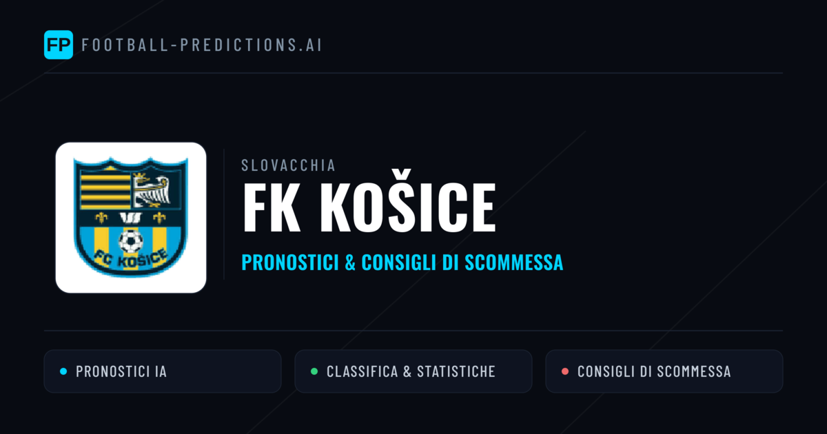 Pronostici e Statistiche FK Košice