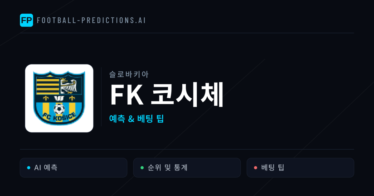 FK 코시체 축구 예측 & 통계